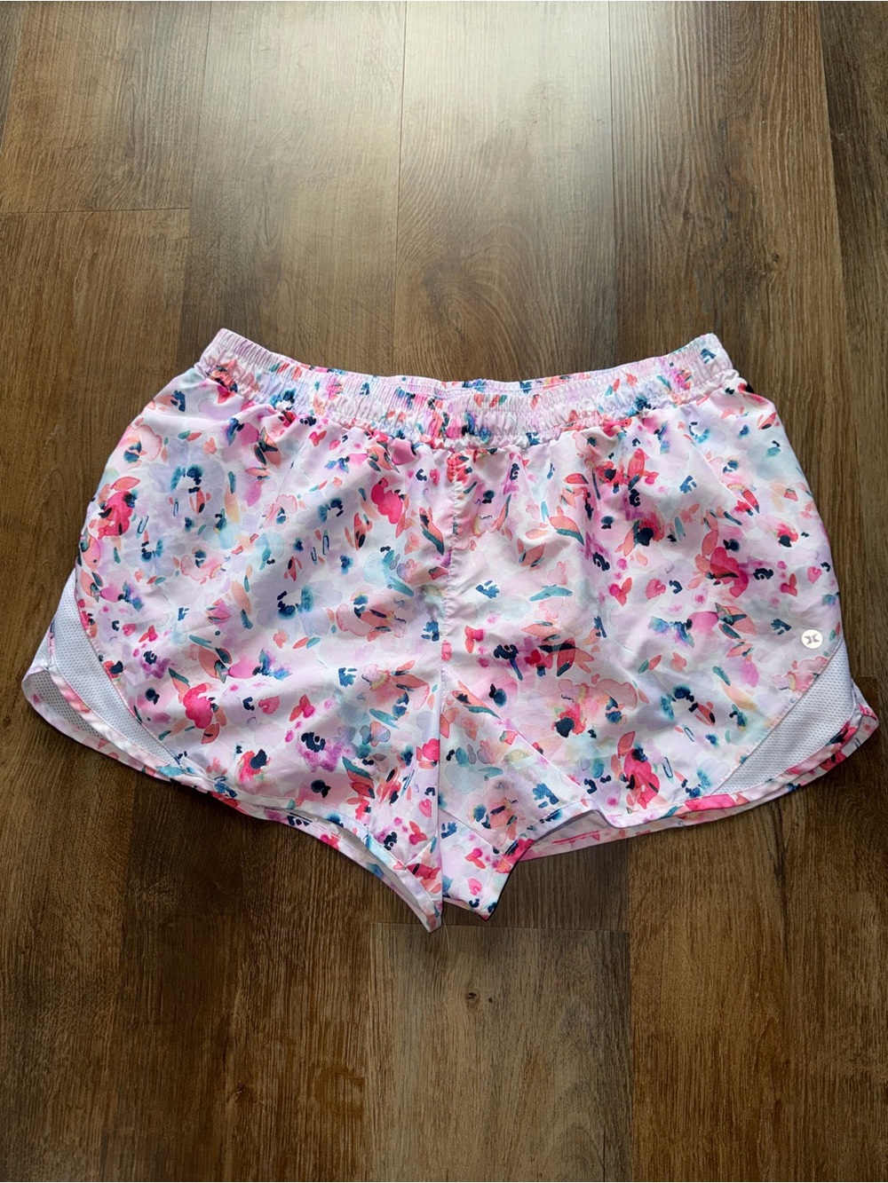 RBX Light Pink Floral Athletic Shorts size XL